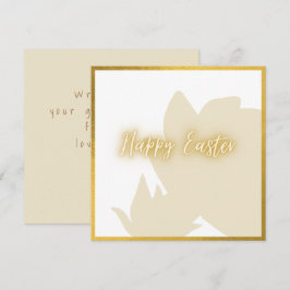 Klassieke Gold White Floral Easter Kaart