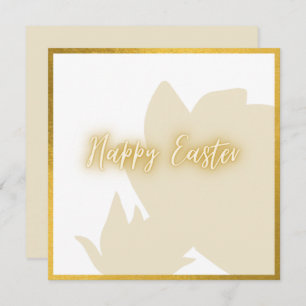 Klassieke Gold White Floral Easter Kaart