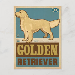 Klassieke  Golden Retriever Briefkaart
