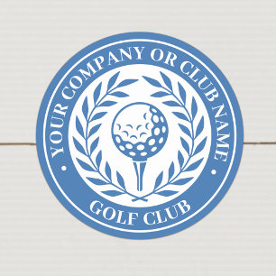Klassieke Golf Overwinningskrans Aangepaste Naam B Ronde Sticker