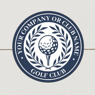 Klassieke Golf Sticker met Eigen Naam Naam Marineb