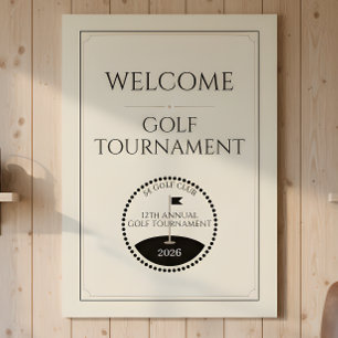 Klassieke Golfclub Toernooinaam Welkom Poster