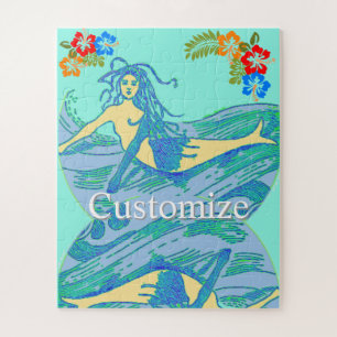 Klassieke golfsurfer zeemeermin Thunder_Cove Legpuzzel