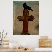 Klassieke Gothic Crow Poster (Keuken)