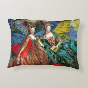Klassieke Gotische Tweeling Whimsical Vlinder Vrou Decoratief Kussen