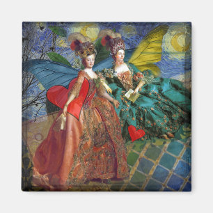 Klassieke Gotische Tweeling Whimsical Vlinder Vrou Magneet