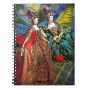 Klassieke Gotische Tweeling Whimsical Vlinder Vrou Notitieboek