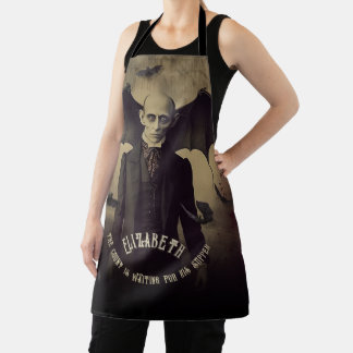 Klassieke Gotische Vampier Dracula Horror Kunst Schort