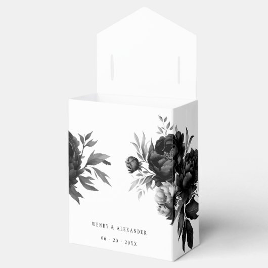 Klassieke Gotische Witte Bruiloft Dank u Bedankdoosjes (Geopend)