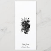 Klassieke Gotische Witte Huwelijksflat Menu (Achterkant)