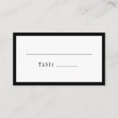 Klassieke Gotische Zwart Bruiloft Flat Plaatskaartje (Voorkant)