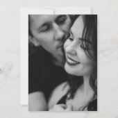 Klassieke Gotische Zwart Huwelijksfoto Save The Date (Achterkant)