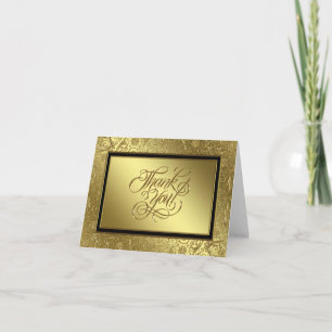 Klassieke Gouden Bruiloft Dankkaart Bedankkaart