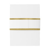 Klassieke Gouden Crest Bruiloft Uitnodiging Belly  Uitnodigingen Wikkel (Achterkant Voorbeeld)