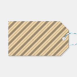 Klassieke gouden diagonale streep cadeaubijlage cadeaulabel