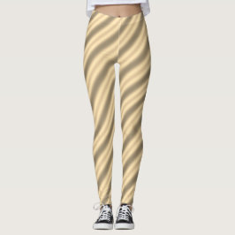 Klassieke gouden diagonale streep Leggings
