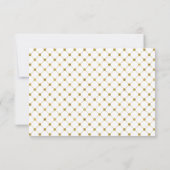 Klassieke gouden kuif huwelijks RSVP kaart (Achterkant)