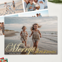 Klassieke Gouden Typografie VIJF Foto Prettig Kers