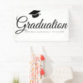 Klassieke Graduation Cap Party Spandoek (Insitu)