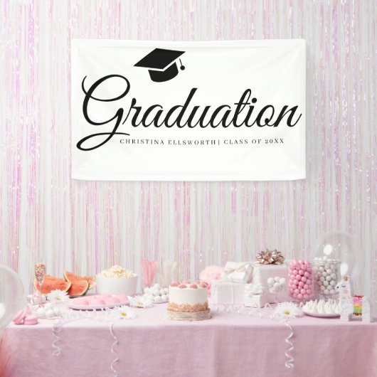 Klassieke Graduation Cap Party Spandoek (Feest)