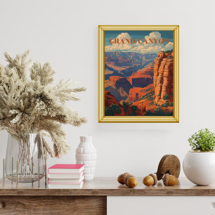 Klassieke Grand Canyon Reis Koele Retro Poster