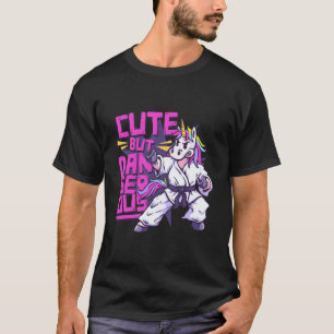 Klassieke Grappige Eenhoorn Vechtkunst Karate Kung T-shirt