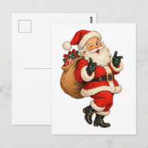 Klassieke grappige Kerstman kerstillustratie