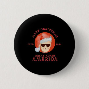 Klassieke Grappige Trump Maak Kerstmis Groot Cadea Ronde Button 5,7 Cm