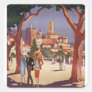 Klassieke Grasse Zomer Kunst Vierkante Sticker