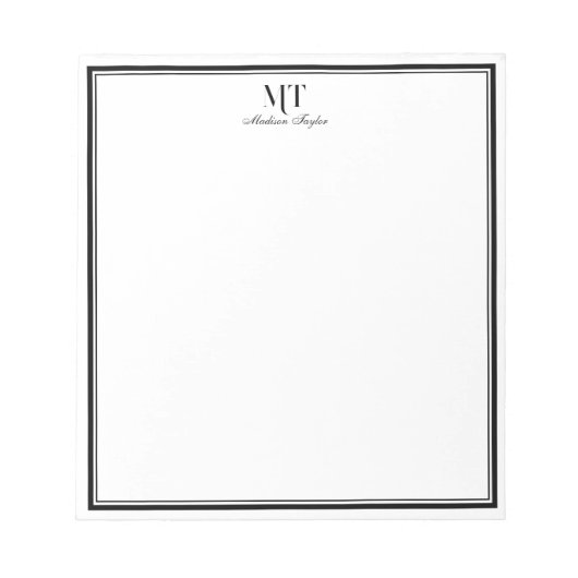 Klassieke grens Gepersonaliseerd Notitieblok (Voorkant)