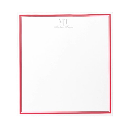 Klassieke grens Gepersonaliseerd Notitieblok (Voorkant)