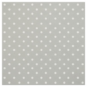 Klassieke grijs met witte pooldots stof