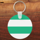 Klassieke grijsgroene en witte stripte patroon sleutelhanger (Voorkant)