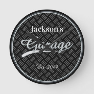 Klassieke Grijze Garage Wandklok Ronde Klok