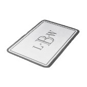 Klassieke Grijze Grens Monogrammen Badmat (Gekanteld)