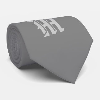Klassieke Grijze monogrammen stropdas