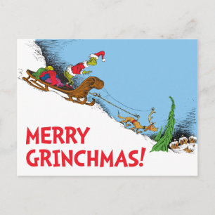 Klassieke Grinch   De Grinch en Rendier Max Feestdagenkaart