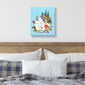 Klassieke Grinch | De Grinch & Max op de Vluchtend Canvas Afdruk (Insitu (Slaapkamer))