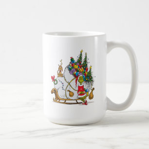 Klassieke Grinch Grinch & Max met slee Koffiemok