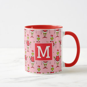 Klassieke Grinch Kerst Voeg je monogram toe Mok