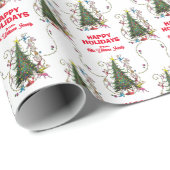 Klassieke Grinch | Kerstboom Cadeaupapier (Rol Hoek)