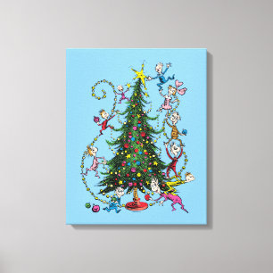 Klassieke Grinch   Kerstboom Canvas Afdruk