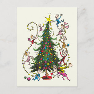 Klassieke Grinch Kerstboom Feestdagenkaart