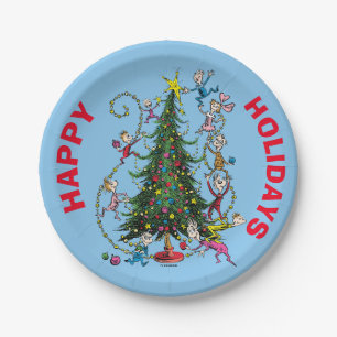 Klassieke Grinch   Kerstboom Papieren Bordje