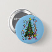 Klassieke Grinch | Kerstboom Ronde Button 5,7 Cm (Voorkant /achterkant)
