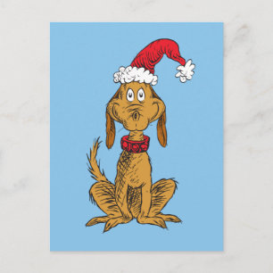 Klassieke Grinch Max - Kerstman Hoed Feestdagenkaart