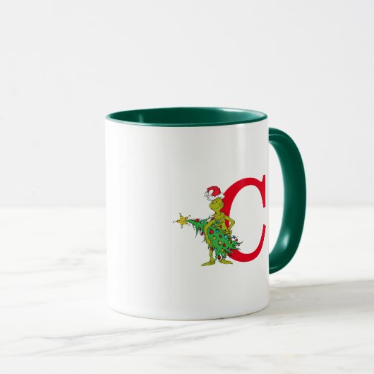 Klassieke Grinch | Ondeugend monogram C Mok (Voorkant rechts)