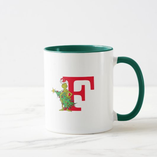 Klassieke Grinch | Ondeugend Monogram F Mok (Rechts)