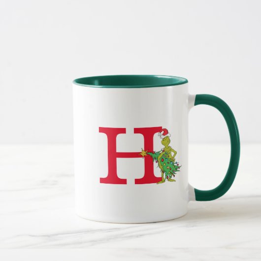 Klassieke Grinch | Ondeugend Monogram H Mok (Rechts)