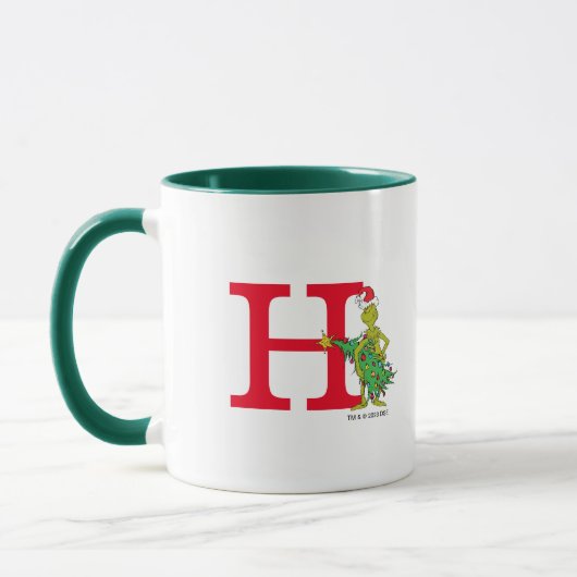 Klassieke Grinch | Ondeugend Monogram H Mok (Links)